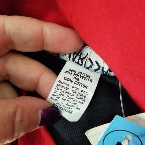 Vintage 80'S Retro Velour Color Block Sweater Sweatshirt Marissa Jamesway M NOS - Picture 9 of 12